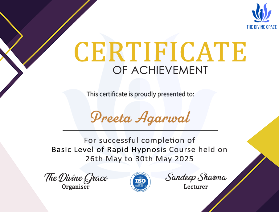 Rapid Hypnosis — Basic Level certificate