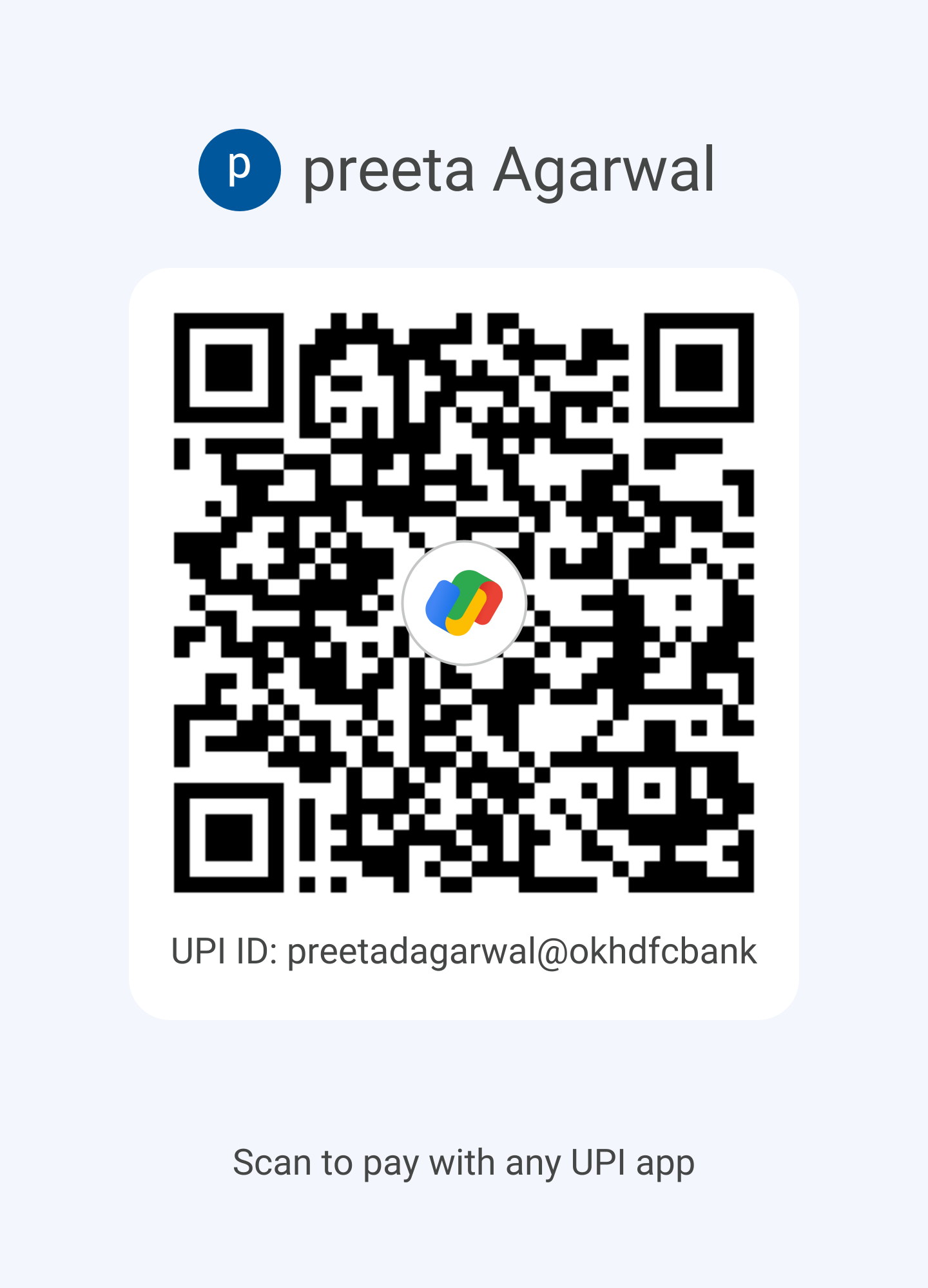 Scan to Pay QR Code